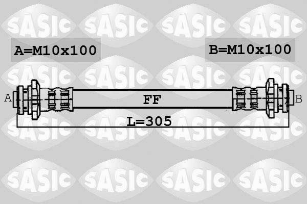 Sasic 6606066 тормозной шланг на NISSAN MICRA III (K12)