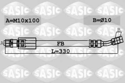 Sasic 6606084 тормозной шланг на OPEL VECTRA C GTS