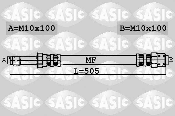 Sasic 6606111 тормозной шланг на MERCEDES-BENZ SPRINTER 5-t c бортовой платформой/ходовая часть (906)