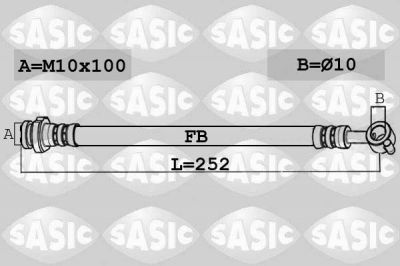 Sasic 6606152 тормозной шланг на NISSAN QASHQAI / QASHQAI +2 (J10, JJ10)