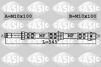Sasic 6606162 тормозной шланг на MERCEDES-BENZ VITO автобус (W639)