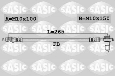 Sasic 6606169 тормозной шланг на SKODA OCTAVIA (1Z3)