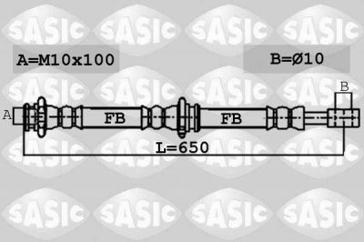 Sasic 6606253 тормозной шланг на NISSAN PRIMERA (P12)