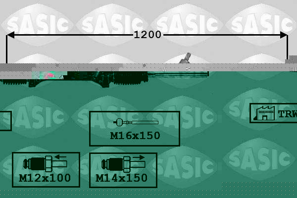Sasic 7006099 рулевой механизм на PEUGEOT 406 Break (8E/F)