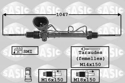 Sasic 7006118 рулевой механизм на RENAULT CLIO I (B/C57_, 5/357_)