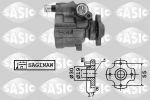 Sasic 7070033 гидравлический насос, рулевое управление на PEUGEOT 607 (9D, 9U)