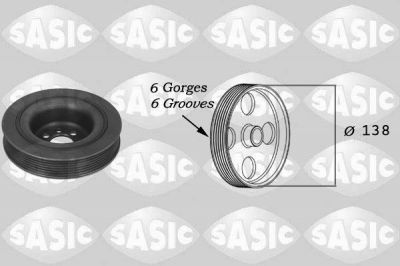 SASIC Шкив VAG A4/A6/Golf IV/V /Bora/Octavia/Passat B6/Transporter V 1,8/2,0L 97-> (коленвала) (06A105243E, 9001800)