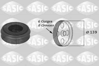 SASIC Шкив коленвала VW GOLF IV.BORA.Octavia 1,9TDI AGP.AQM.AGR.ALH 96-> (038105243, 9001803)