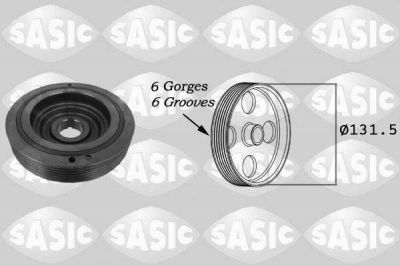 SASIC Шкив коленвала Ford Focus -04/Mondeo -00/Transit Connect 02- (6599021, 9001814)