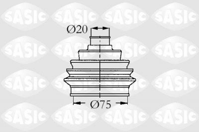 Sasic 9004600 комплект пылника, приводной вал на VW SANTANA (32B)