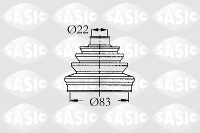 Sasic 9004607 комплект пылника, приводной вал на VW SANTANA (32B)