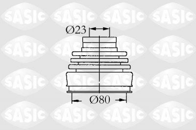 SASIC К-кт пыльника ШРУСа внутр. л. Fiat Tipo 91-95/Brava/Bravo 96-01 (7625541, 9004630)