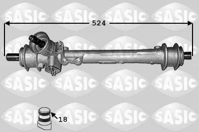 SASIC Рейка рулевая без г/у VW Golf II (Тип кузова 19E) 1.0-1.8L Z=18 в сборе с тягами 08.83-01.00 =191419063С (191419063C, 9006003)