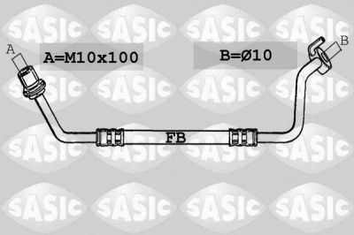 Sasic SBH6340 тормозной шланг на FORD TRANSIT c бортовой платформой/ходовая часть (V_ _)