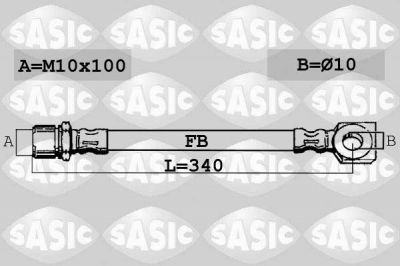 Sasic SBH6363 тормозной шланг на OPEL ASTRA F Наклонная задняя часть (53_, 54_, 58_, 59_)