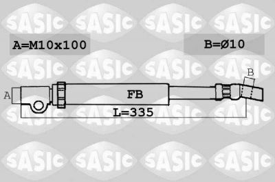 Sasic SBH6365 тормозной шланг на OPEL KADETT E Combo (38_, 48_)
