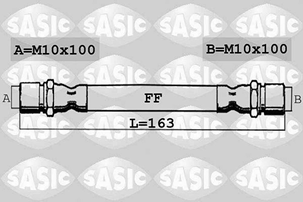 Sasic SBH6384 тормозной шланг на VW GOLF III (1H1)