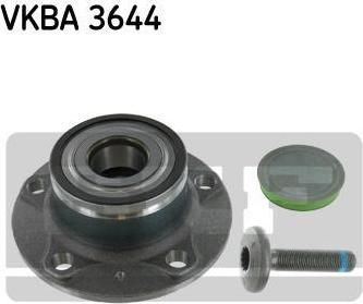 SKF VKBA 3644 Ступица задняя в сборе AD VW SKODA (1T0598611B)