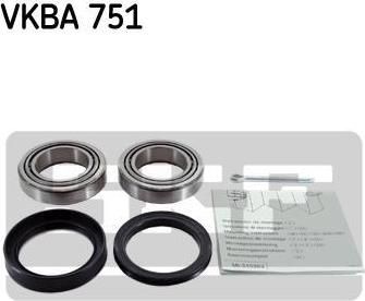 SKF VKBA 751 комплект подшипника ступицы колеса на NISSAN PRAIRIE (M10, NM10)