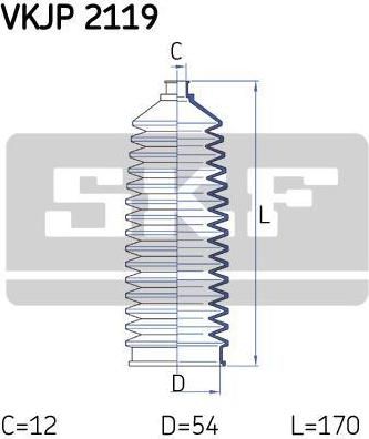 SKF VKJP 2119 комплект пылника, рулевое управление на FIAT MAREA Weekend (185)