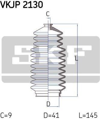 SKF VKJP 2130 комплект пылника, рулевое управление на NISSAN 100 NX (B13)