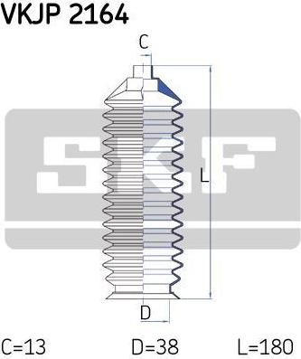 SKF VKJP 2164 комплект пылника, рулевое управление на MAZDA 626 III Station Wagon (GV)