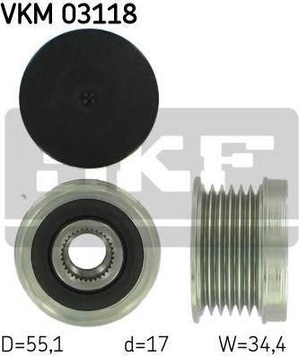 SKF VKM 03118 механизм свободного хода генератора на AUDI A3 (8P1)