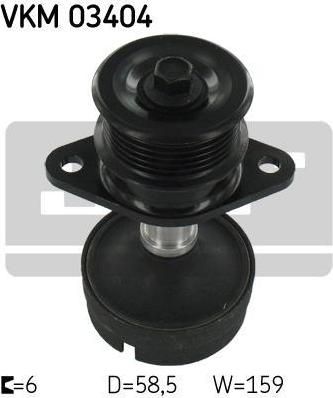 SKF VKM 03404 механизм свободного хода генератора на FORD FOCUS (DAW, DBW)