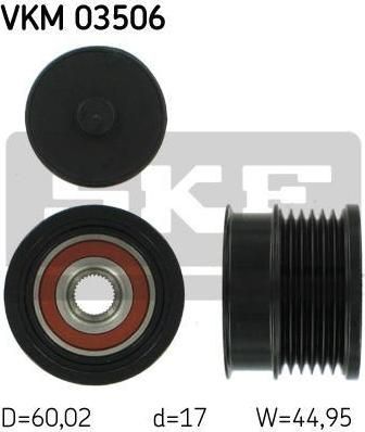 SKF VKM 03506 механизм свободного хода генератора на SAAB 9-3 кабрио (YS3F)