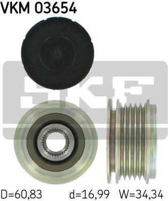 SKF VKM 03654 механизм свободного хода генератора на VOLVO V50 (MW)