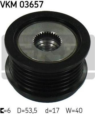 SKF VKM 03657 механизм свободного хода генератора на FORD FOCUS III