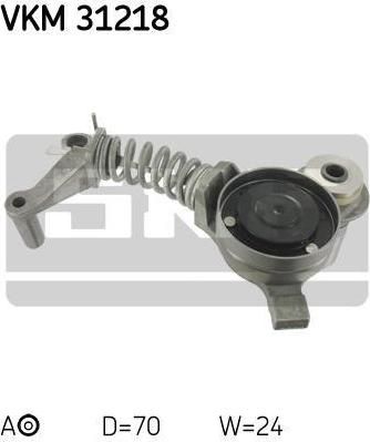 SKF VKM 31218 натяжной ролик, поликлиновой ремень на AUDI A4 кабрио (8H7, B6, 8HE, B7)