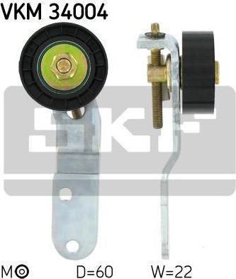 SKF VKM 34004 натяжной ролик, поликлиновой ремень на FORD FIESTA фургон (FVD)