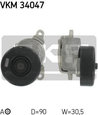 SKF VKM 34047 натяжной ролик, поликлиновой ремень на FORD MONDEO I (GBP)