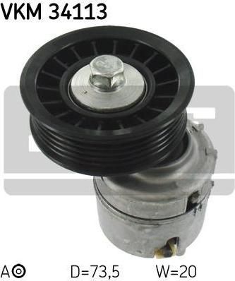 SKF VKM 34113 натяжной ролик, поликлиновой ремень на FORD FIESTA фургон (JV_)