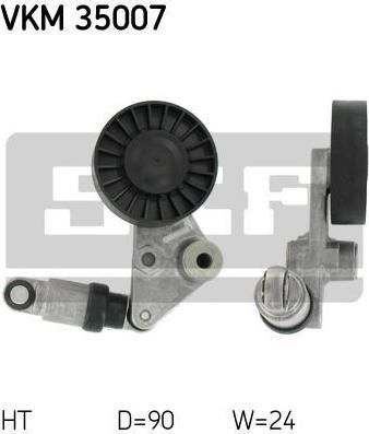 SKF VKM 35007 натяжной ролик, поликлиновой ремень на OPEL ASTRA G универсал (F35_)