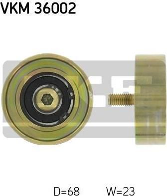 SKF VKM 36002 паразитный / ведущий ролик, поликлиновой ремень на RENAULT CLIO I (B/C57_, 5/357_)