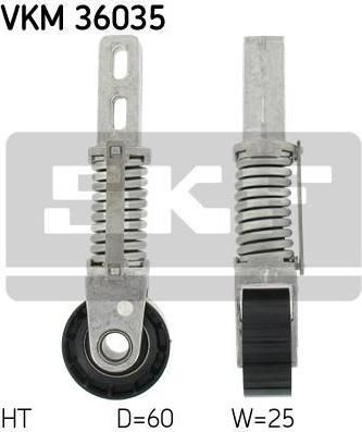 SKF VKM 36035 натяжной ролик, поликлиновой ремень на RENAULT MEGANE I (BA0/1_)