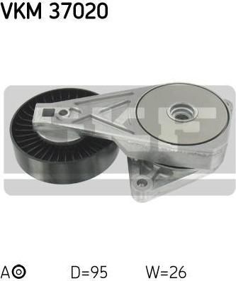 SKF VKM 37020 Ролик натяжной, поликлиновой ремень