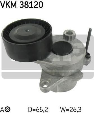 SKF VKM 38120 натяжной ролик, поликлиновой ремень на DODGE CALIBER