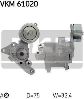 SKF VKM 61020 Ролик натяжной, поликлиновой ремень