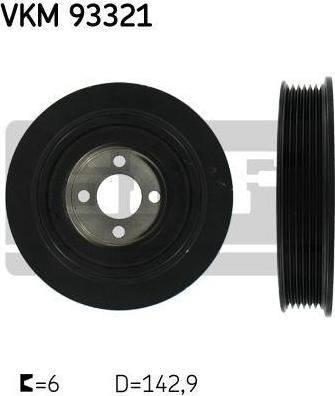 SKF VKM 93321 ременный шкив, коленчатый вал на PEUGEOT BOXER автобус (230P)
