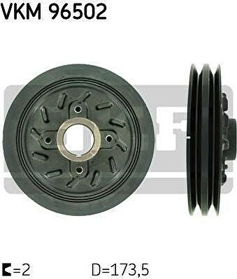 SKF VKM 96502 ременный шкив, коленчатый вал на HYUNDAI H100 автобус (P)