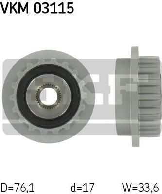 SKF VKM03115 Шкив VAG Transporter V/Touareg 2,5/5,0TDI 10/02-> 070903201E (для ремня генератора) (070903201C)