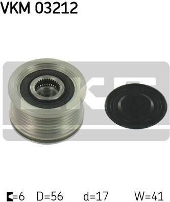SKF VKM03212 Шкив генератора ALFA 159 1.8i 09>