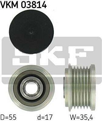 SKF VKM03814 Шкив с обгонной муфтой MB W203/W210/W220/W163/W463 200CDI- 320CDI mot. OM611/612 00-> (6111550015)
