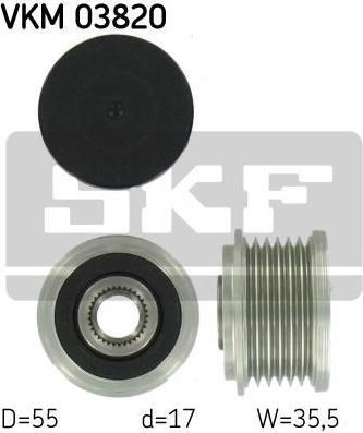 SKF VKM03820 VKM03820_=535 0086 10 [6461500260] !шкив ген. MB W203/W211/W220 2.2-3.2CDi OM646/OM648 01>