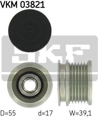 SKF VKM03821 Шкив генератора MB C-Class (W202) 2,2CDI 97-01, V-Class, Vito (638/2, 638) 2,2CDI 99-03 (6111500160)