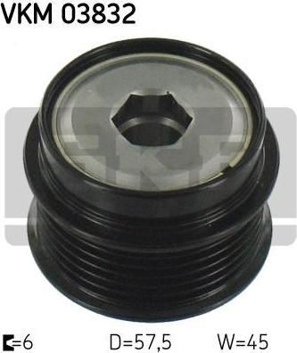 SKF VKM03832 Муфта свободного хода JEEP CHEROKEE 2.5/2.8CRD 01-