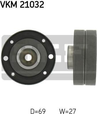 SKF VKM21032 Ролик обводной VAG A100 2,0-2,3L ->11/90 (074109243)
